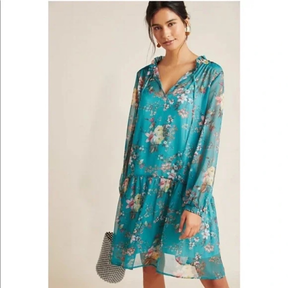 Anthropologie Maeve Emmy Floral Dress Size Small